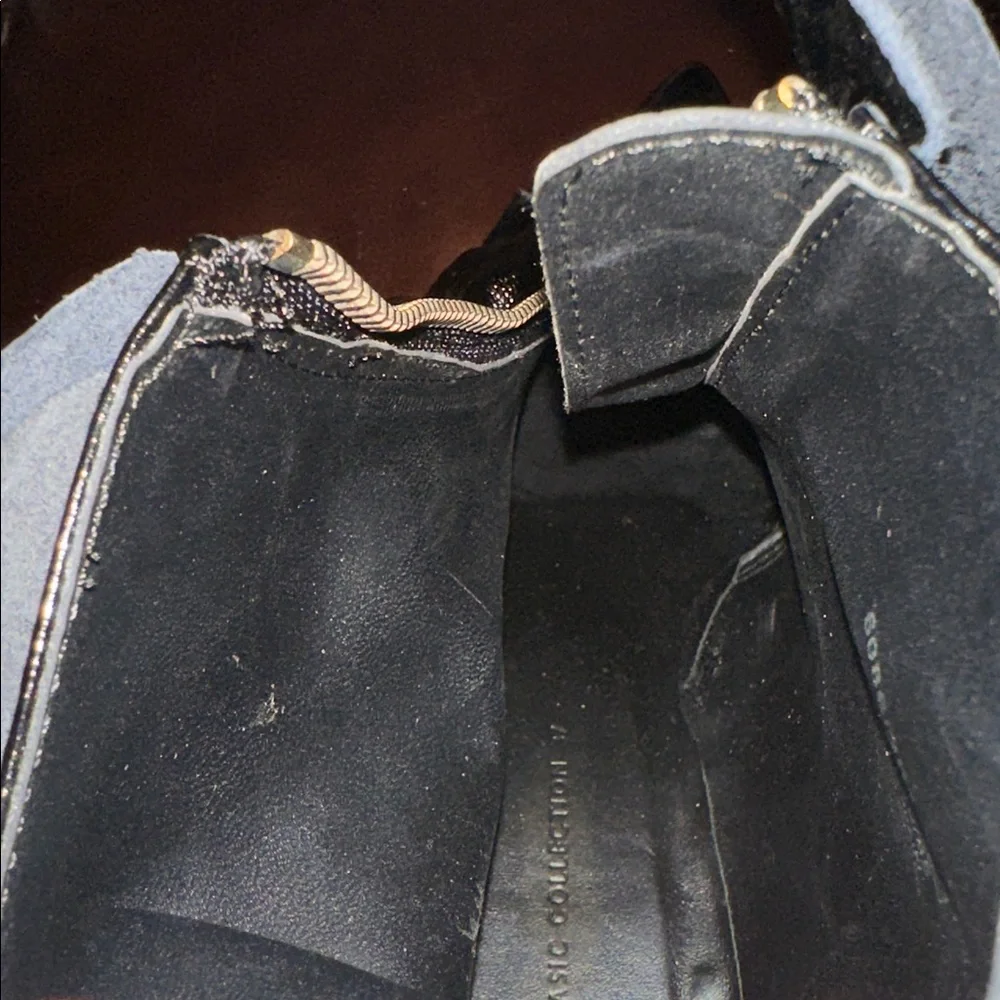 NWT Zara Ruffled Patent Leather Kitten Heel Booties - Picture 12 of 16